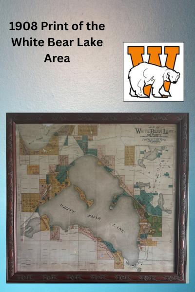 Framed Plat Map of White Bear Lake