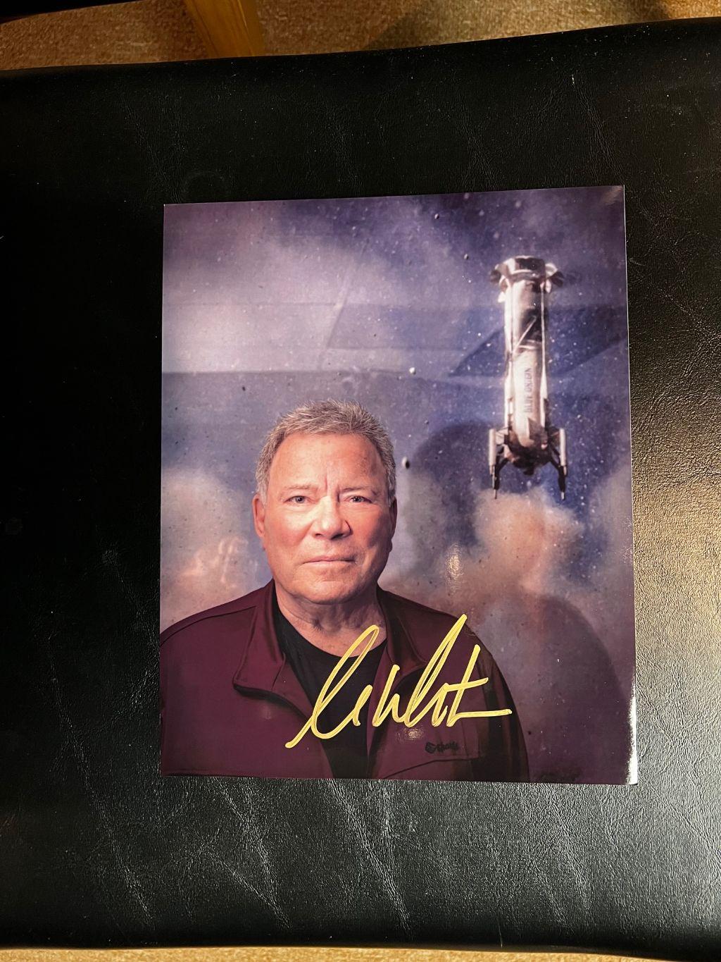 William Shatner Publicity Color Photo with Rocket - ...