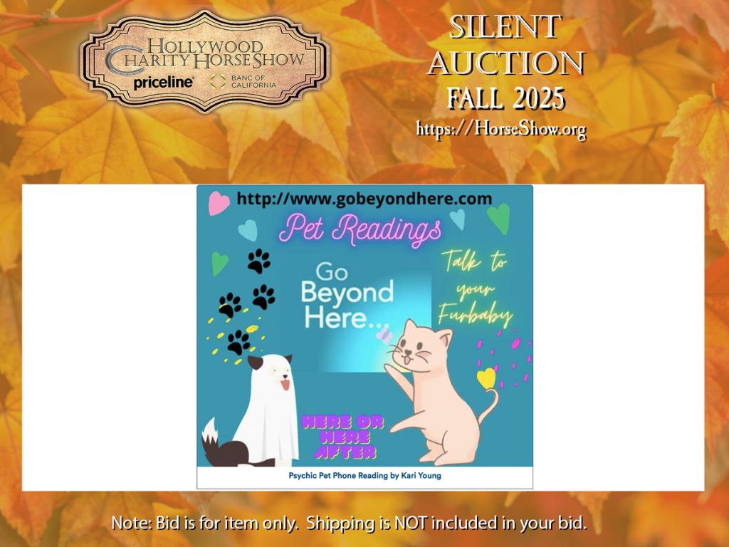 Psychic Pet Phone Reading by Kari Young