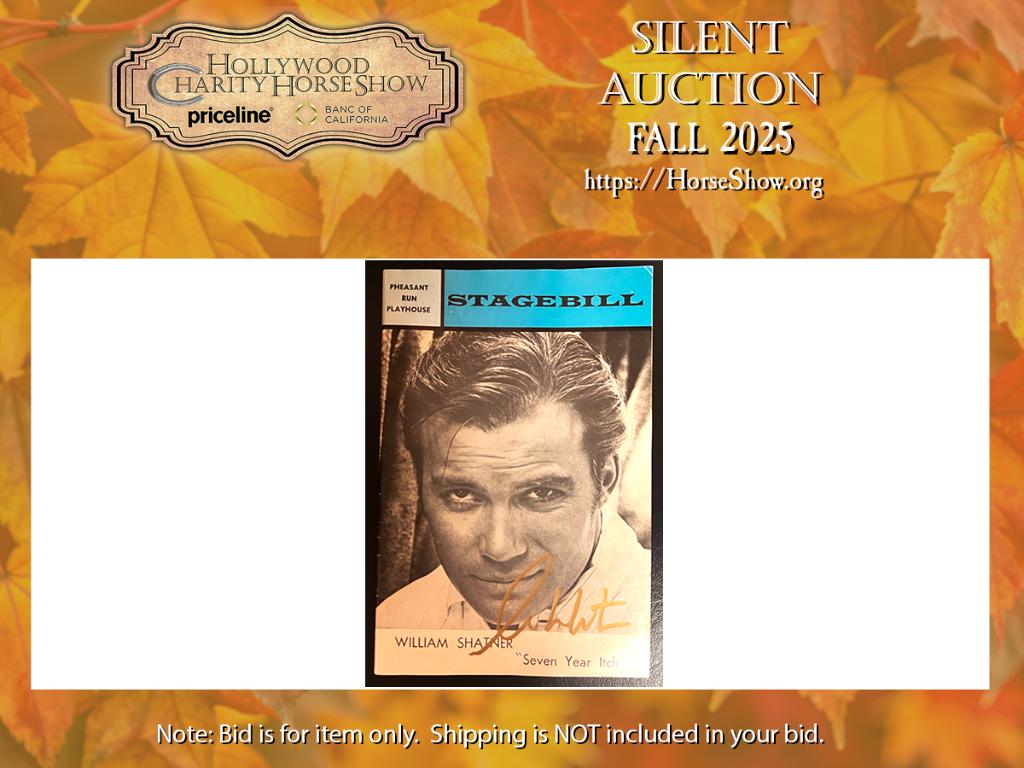 William Shatner ''Seven Year Itch'' Playbill signed ...