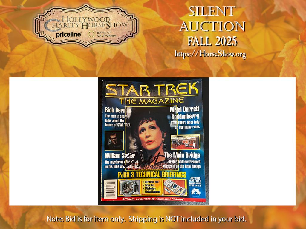 Star Trek The Magazine July 2000 signed by Mr. Shatn...