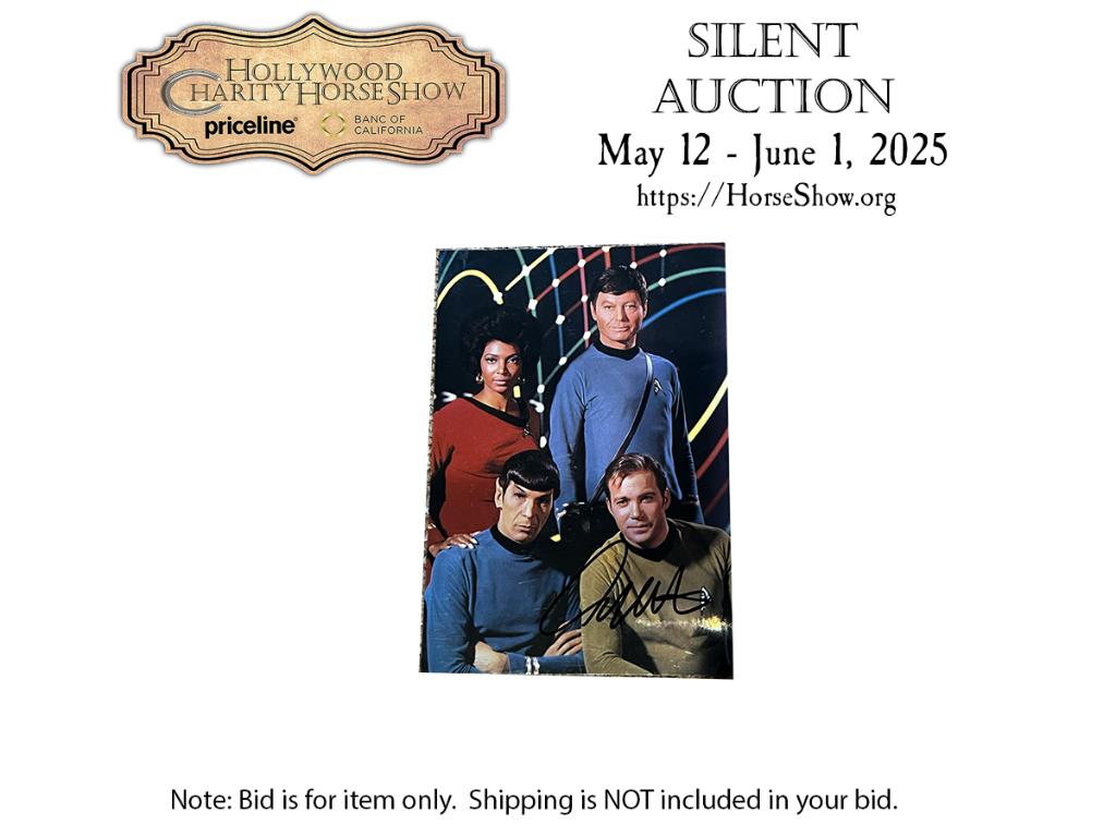 Uhura, McCoy, Spock & Kirk Card autographed by M...