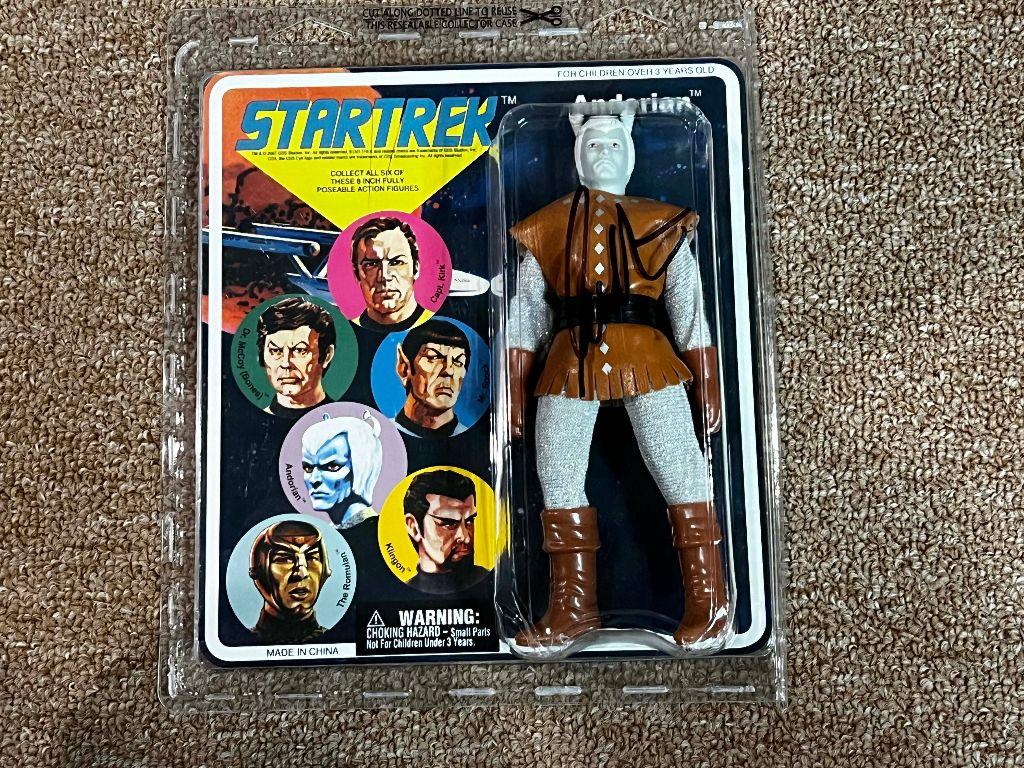 Star Trek Andorian Figure signed by Wiilliam Shatner