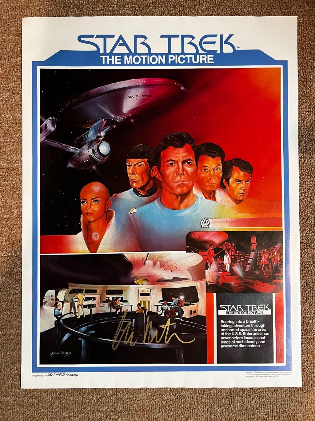 Star Trek Mini One Sheet Autographed by William Shat...
