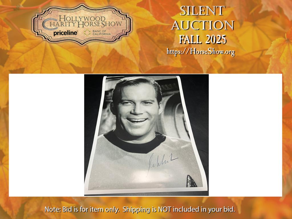 Large Black & White Photo of William Shatner on ...