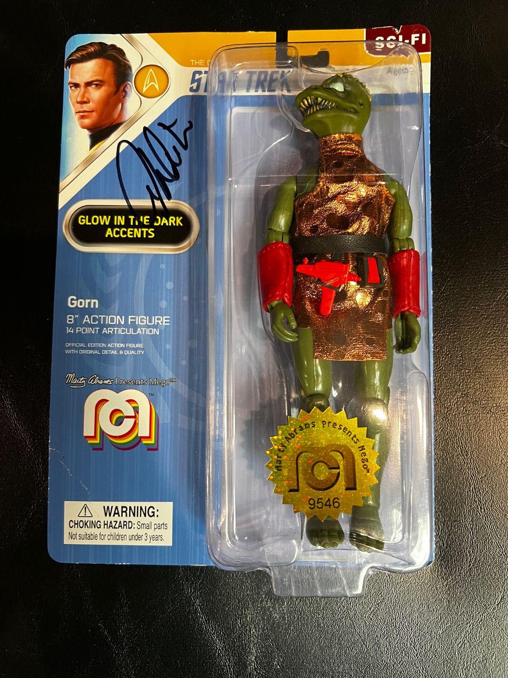 Mego Gorn Action Figure - signed by Mr. Shatner