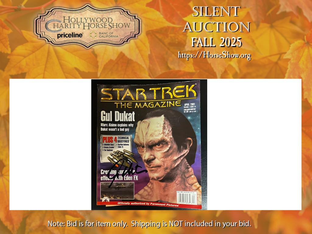 Star Trek The Magazine April 2001 signed by Mr. Shat...