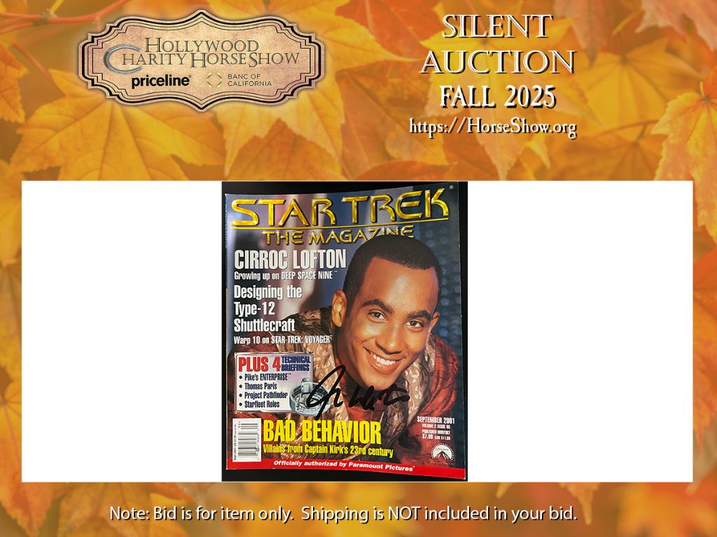 Star Trek The Magazine September 2001 signed by Mr. ...