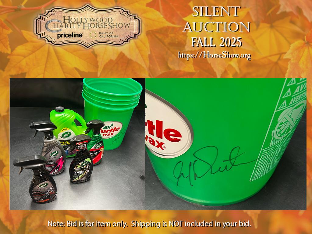Turtle Wax Bucket signed by Mr. Shatner and contains...