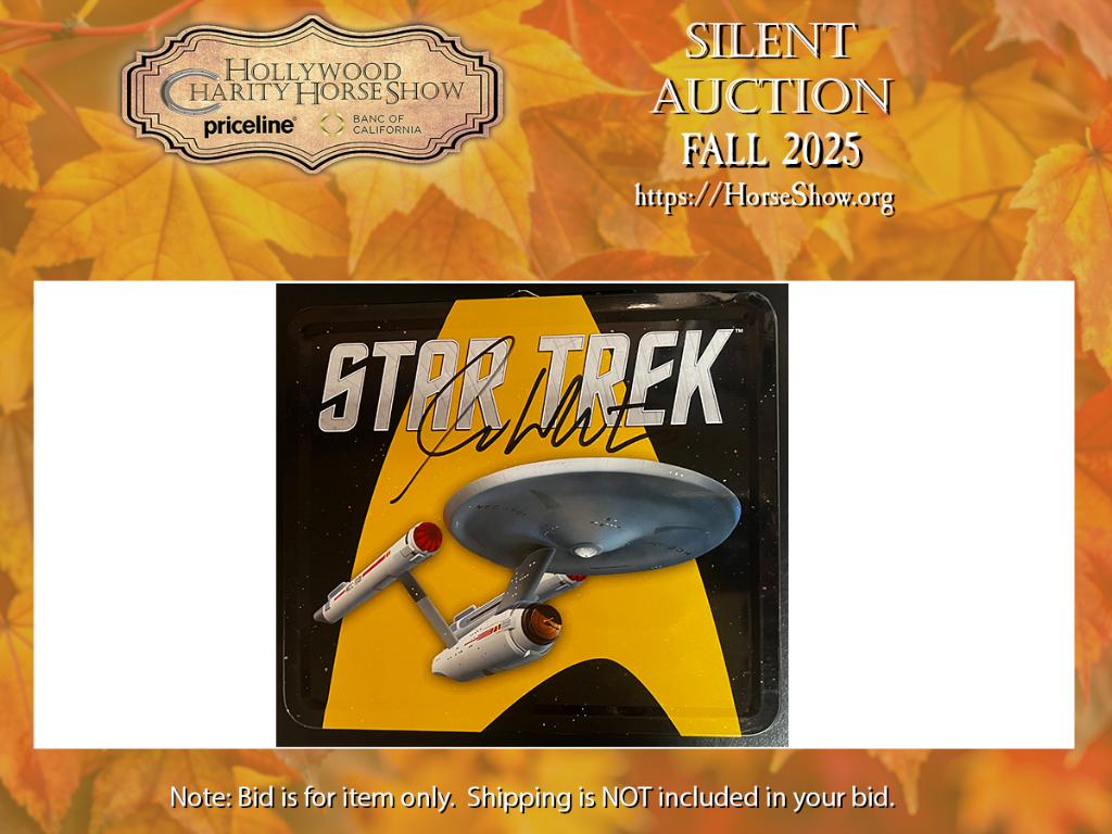 Star Trek Enterprise Tin Lunch Box signed by Mr. Sha...