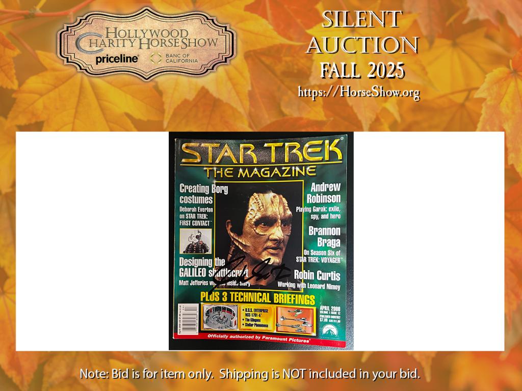 Star Trek The Magazine April 2000 signed by Mr. Shat...