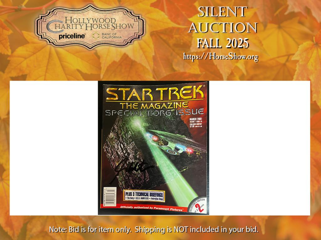 Star Trek The Magazine March 2001 signed by Mr. Shat...