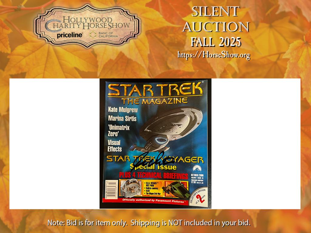 Star Trek The Magazine October 2000 signed by Mr. Sh...