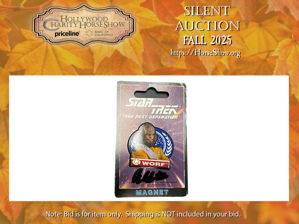 Star Trek The Next Generation Worf Magnet autographe...