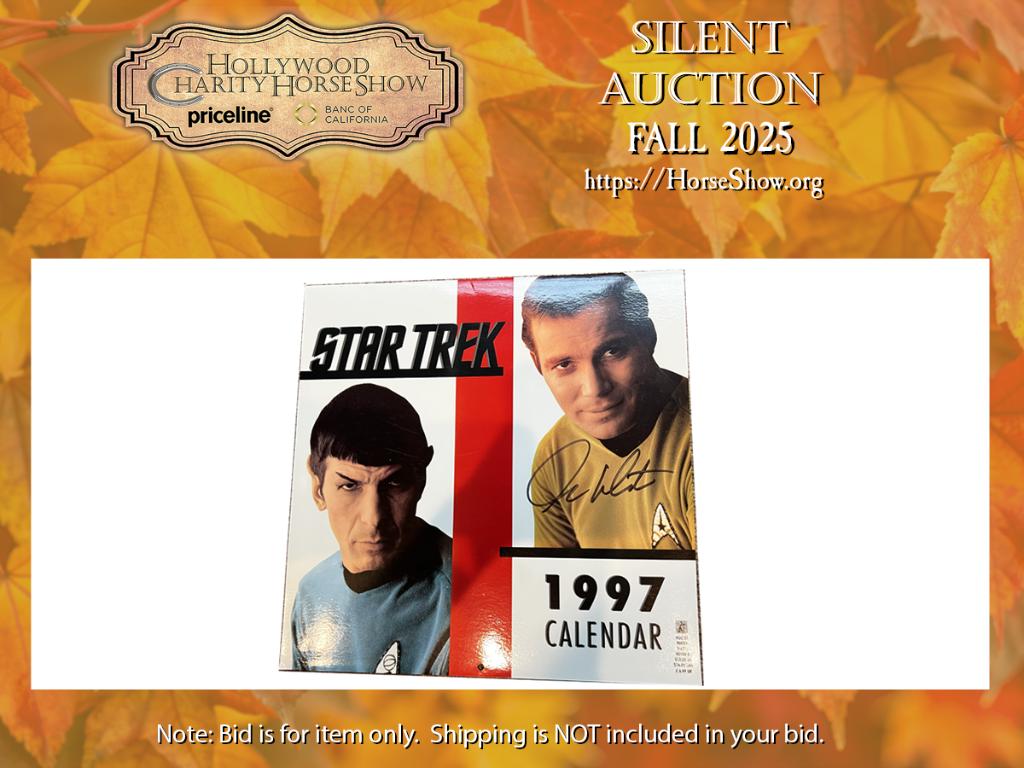 Star Trek 1997 Calendar signed by Mr. Shatner