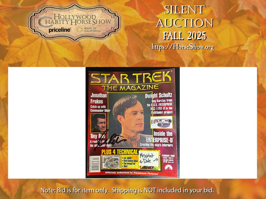 Star Trek The Magazine February 2001 signed by Mr. S...