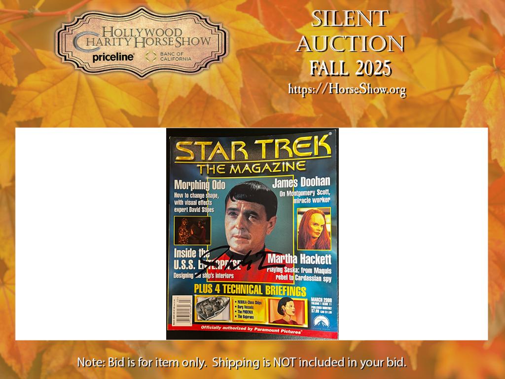 Star Trek The Magazine March 2000 signed by Mr. Shat...