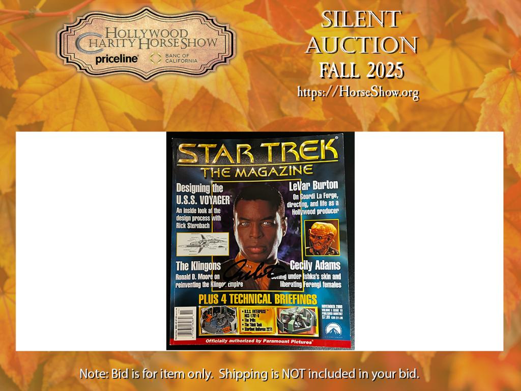 Star Trek The Magazine November 2000 signed by Mr. S...