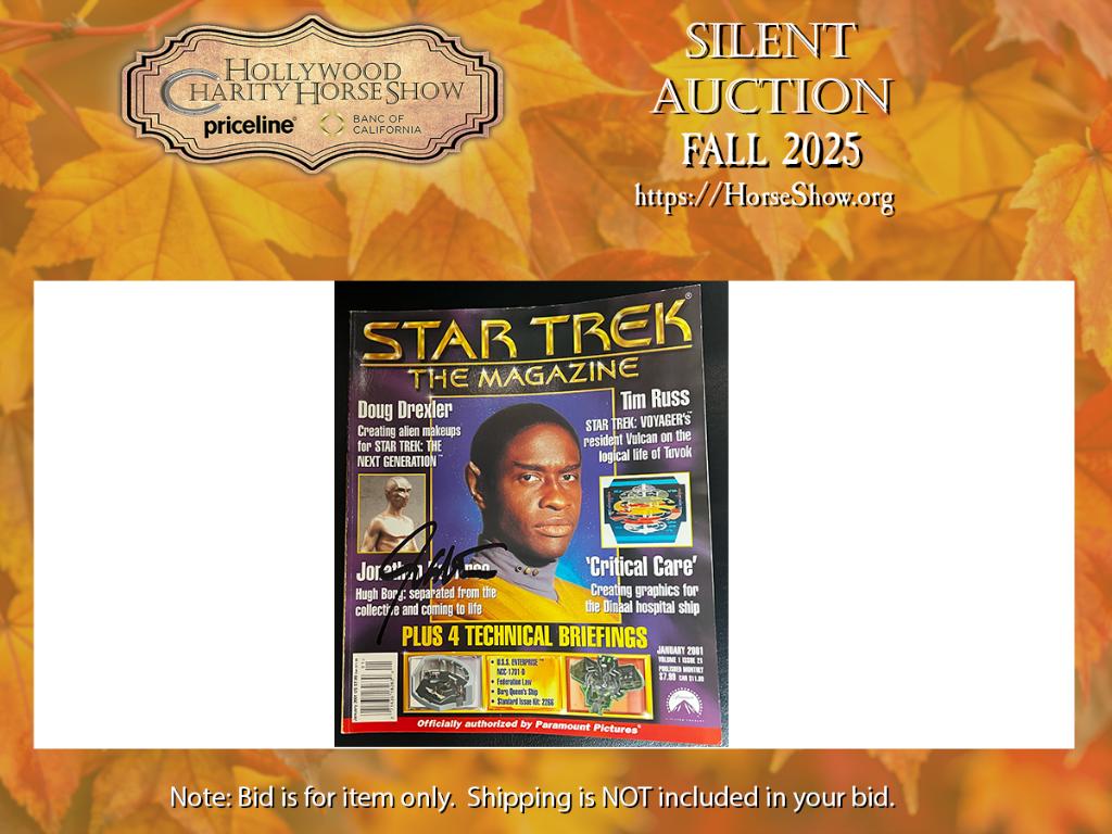 Star Trek The Magazine January 2001 signed by Mr. Sh...