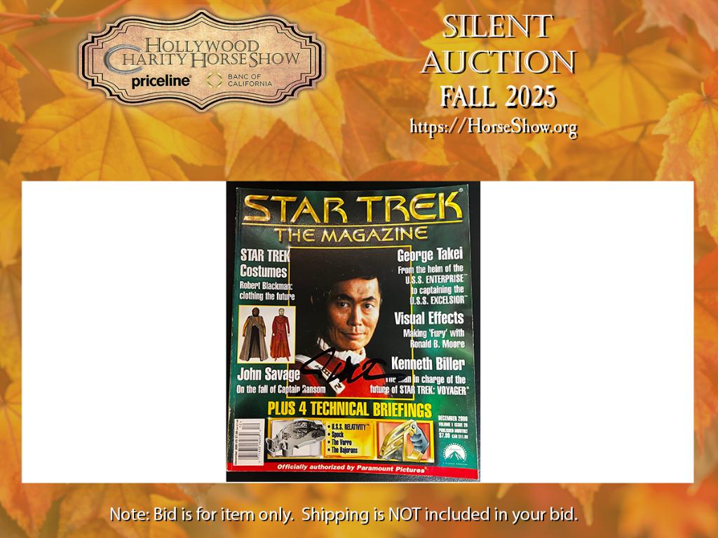 Star Trek The Magazine December 2000 signed by Mr. S...