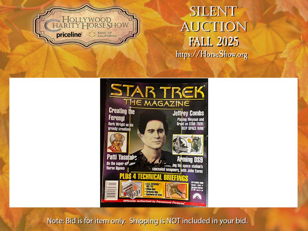 Star Trek The Magazine September 2000 signed by Mr. ...