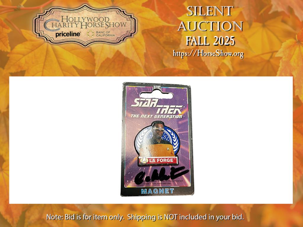 Star Trek The Next Generation La Forge Magnet autogr...