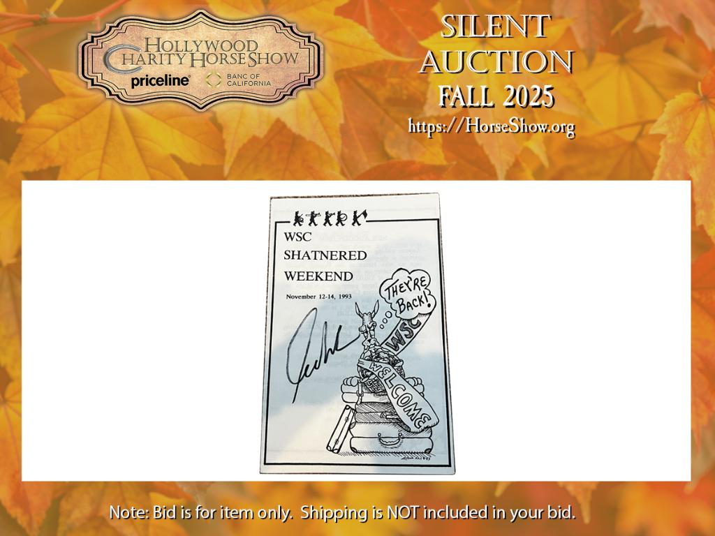 WSC Shatnered Weekend dated November 12-14, 1993 sig...