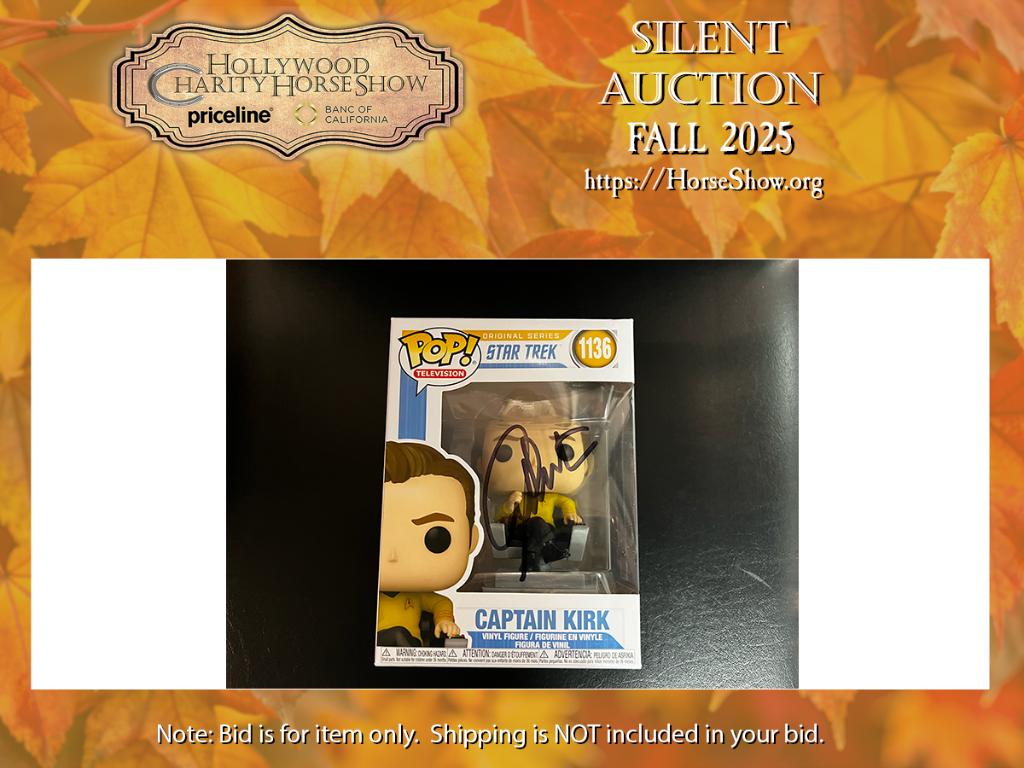 Funko Pop Star Trek Captain Kirk signed by Mr. Shatn...