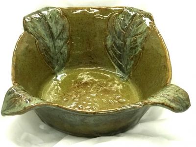 Ceramic Hand Thrown Leaf Bowl
