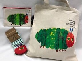 The Very Hungry Caterpillar Tote Bag, Zipper Pouch, and Socks