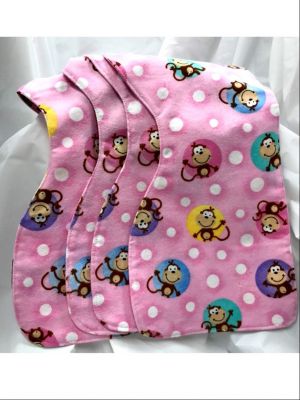 Monkey Theme Baby Burp Cloths