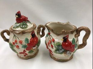 Cardinal Sugar and Creamer Set