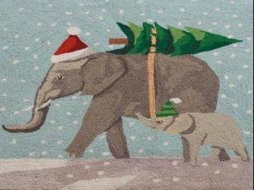 Elephant Winter Wonderland Rug from Grandinroad