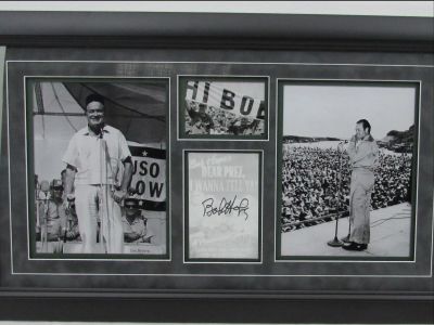 Bob Hope Autographed USO Tour Photo Collage Framed