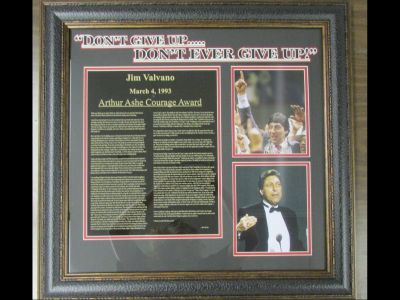 Jimmy Valvano Never Give Up Speech Framed Collage