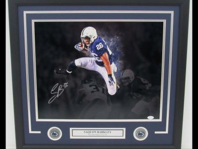 Saquon Barkley PSU Autographed Photo Framed