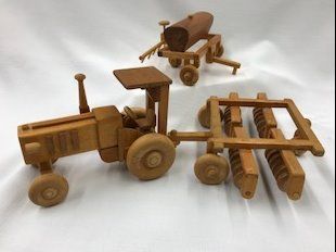 Wooden Toy Farm Machines Set 2