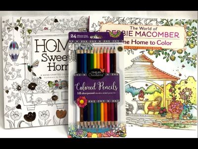 Set of 2 Coloring Books for Adults - Home Sweet Home and Come Home to Color