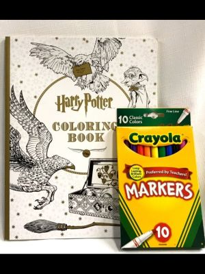 Harry Potter Coloring Book for Adults with Colored Markers