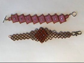 Pink and Copper Bracelets by D'Nice