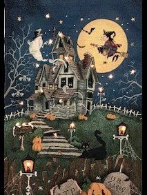 Lighted Halloween Tapestry