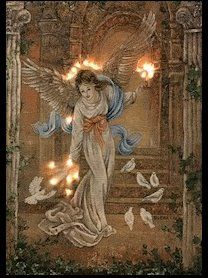 Lighted Angel Tapestry