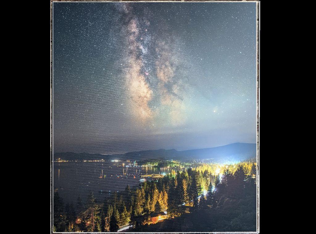 Phil Mosby Print - Milky Way over Tahoe City