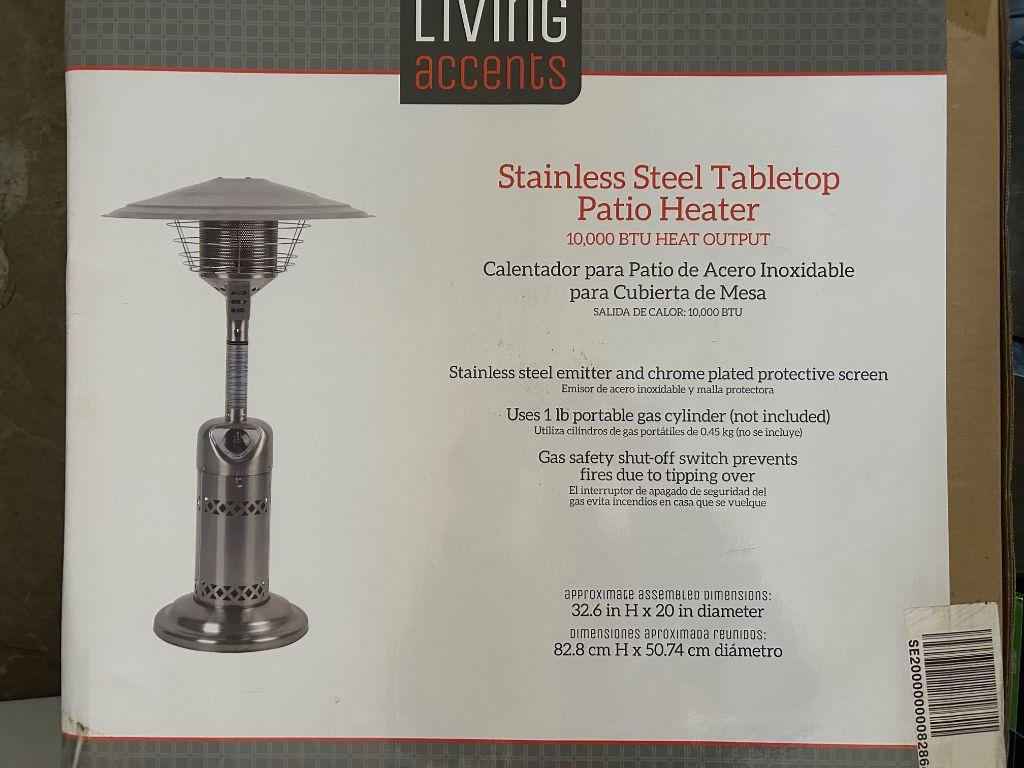 Stainless Steel Tabletop Patio Heater
