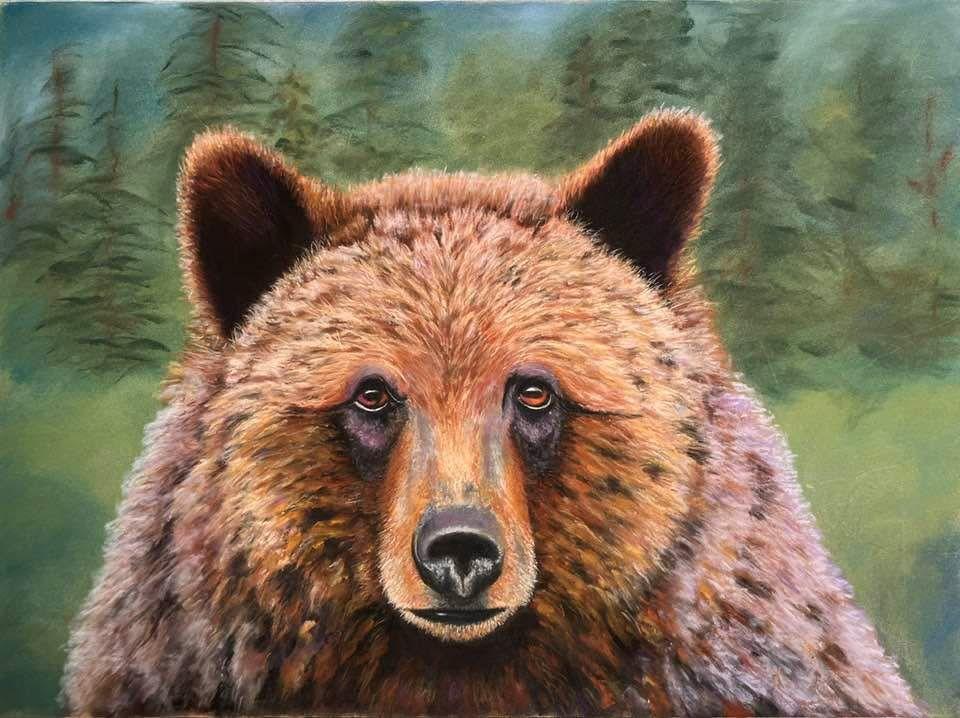 ''Got Food?'' Pastel Bear Print