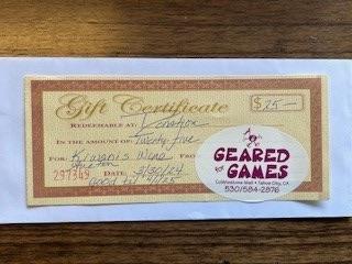 2 Games and a Gift Certificate from Geared for Games
