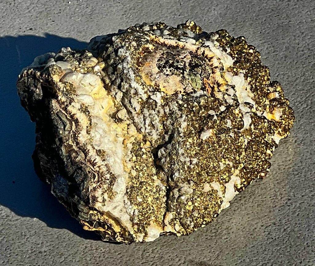 Gemstone/Mineral - Iron Pyrite in Quartz