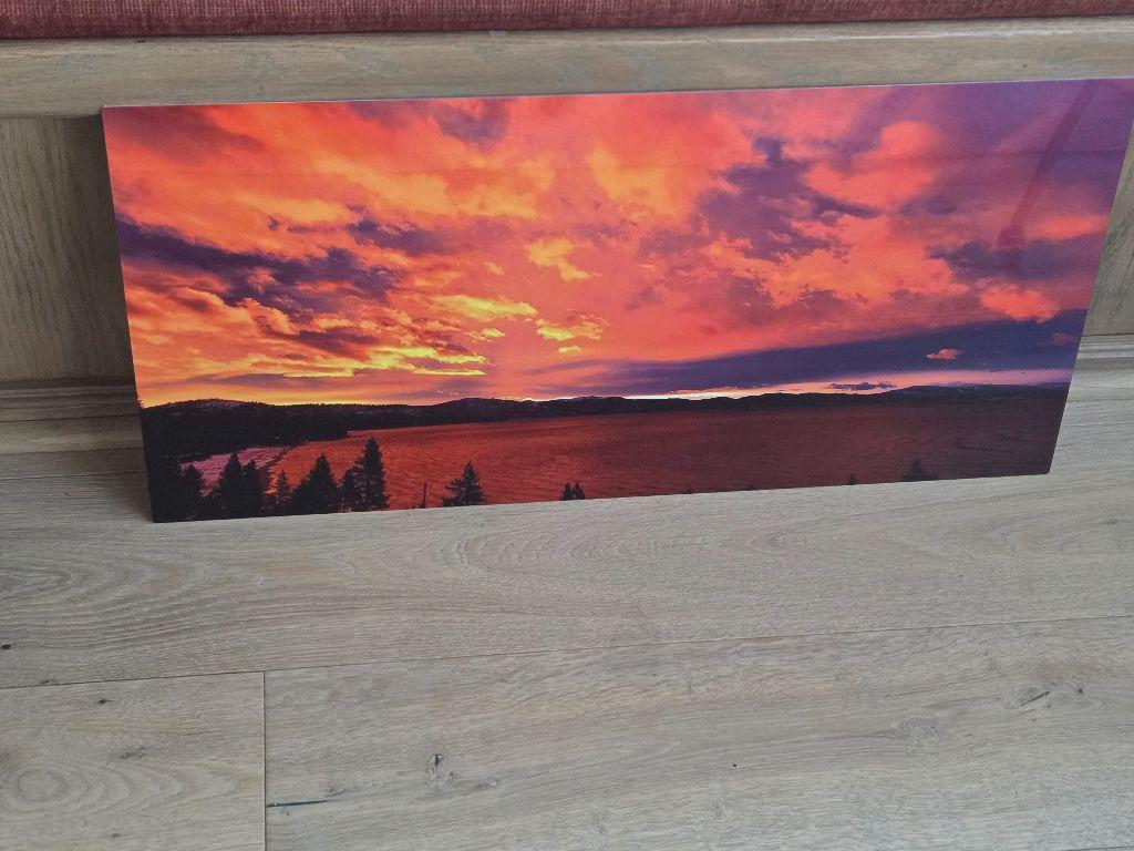 ''Crimson Dawn'' Framed Photograph 16'' x 30''