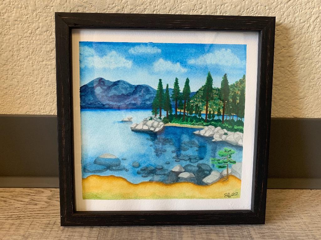 Lake Tahoe Original 8 x 8 painting