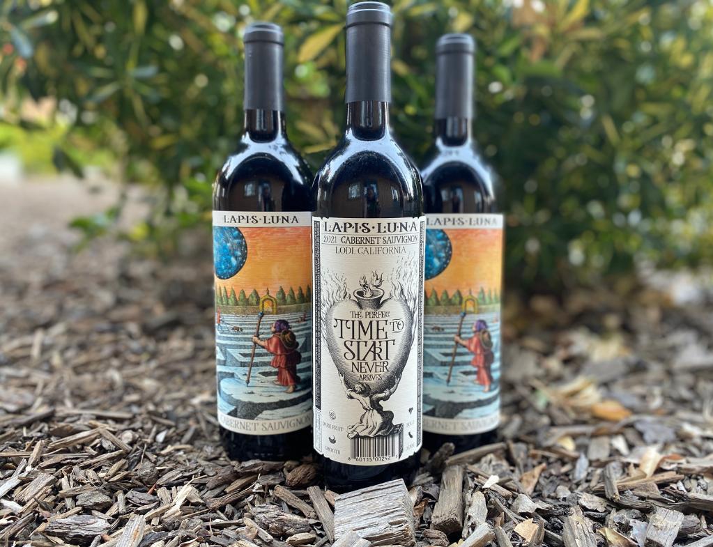 Three Bottles of 2021 Cabernet Sauvignon from Lapis ...